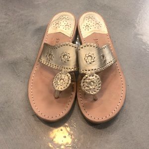 Gold Jack Rogers sandals